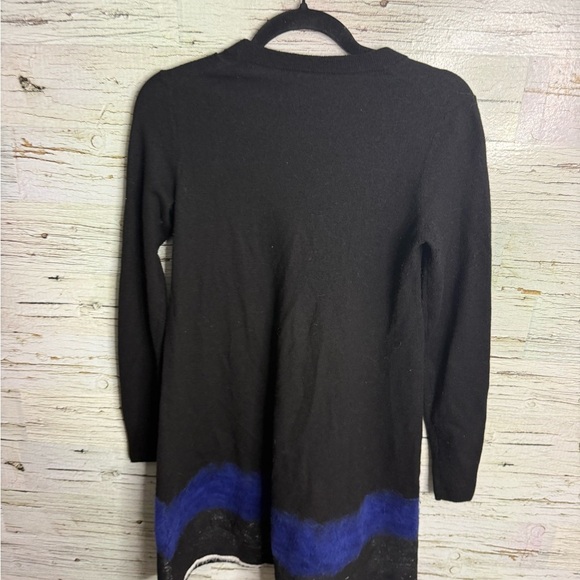 Proenza Schouler dress long sleeve blue black wool silk size xs oversized - Picture 6 of 10
